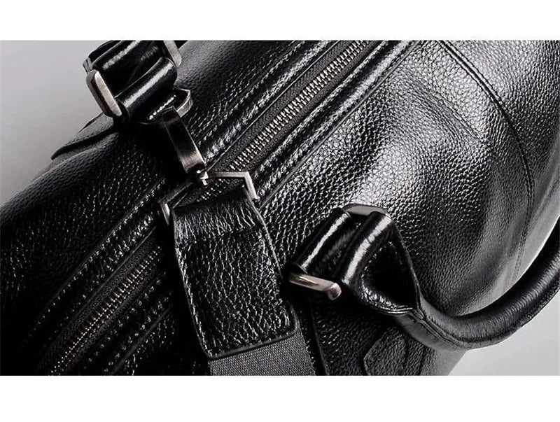 Fashion Genuine Leather Travel Duffle Bag