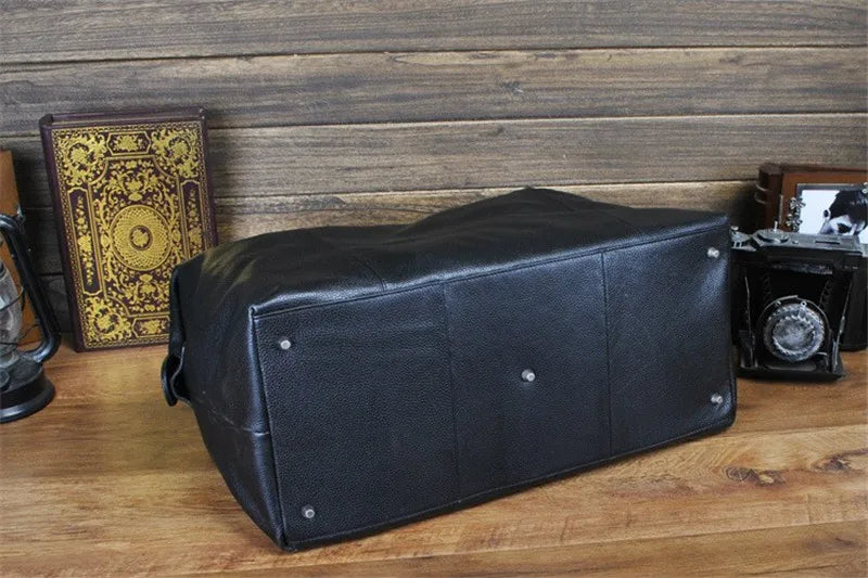 Fashion Genuine Leather Travel Duffle Bag