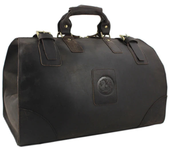 Vintage Crazy Horse Leather Duffle Bag