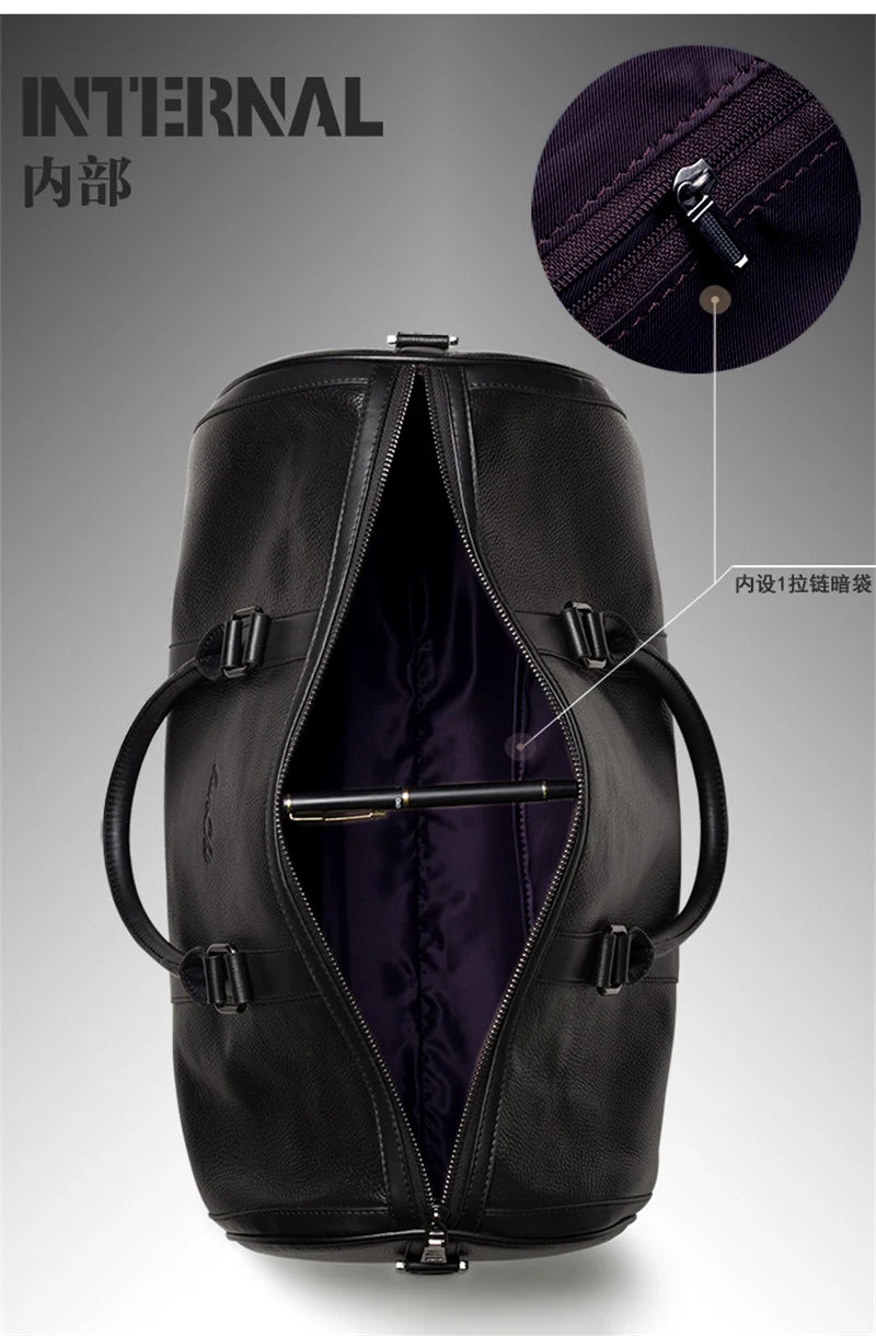 Vintage Crazy Horse Leather Duffle Bag