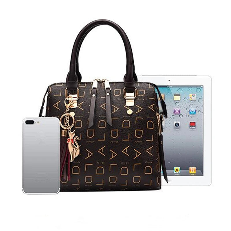 Fashion English Letter Tassel Top-Handle Tote