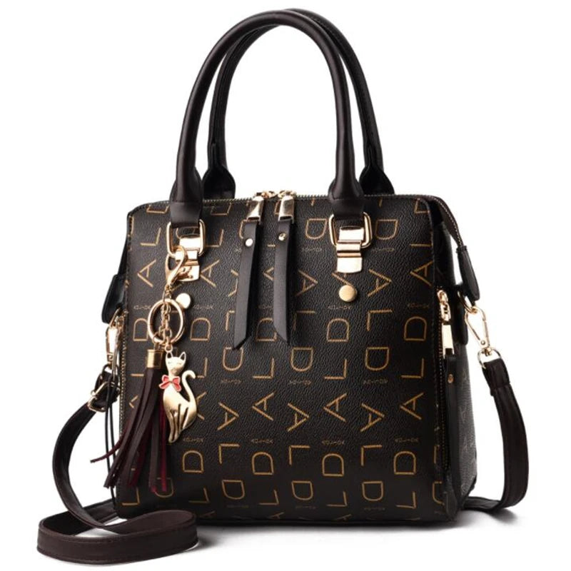 Fashion English Letter Tassel Top-Handle Tote