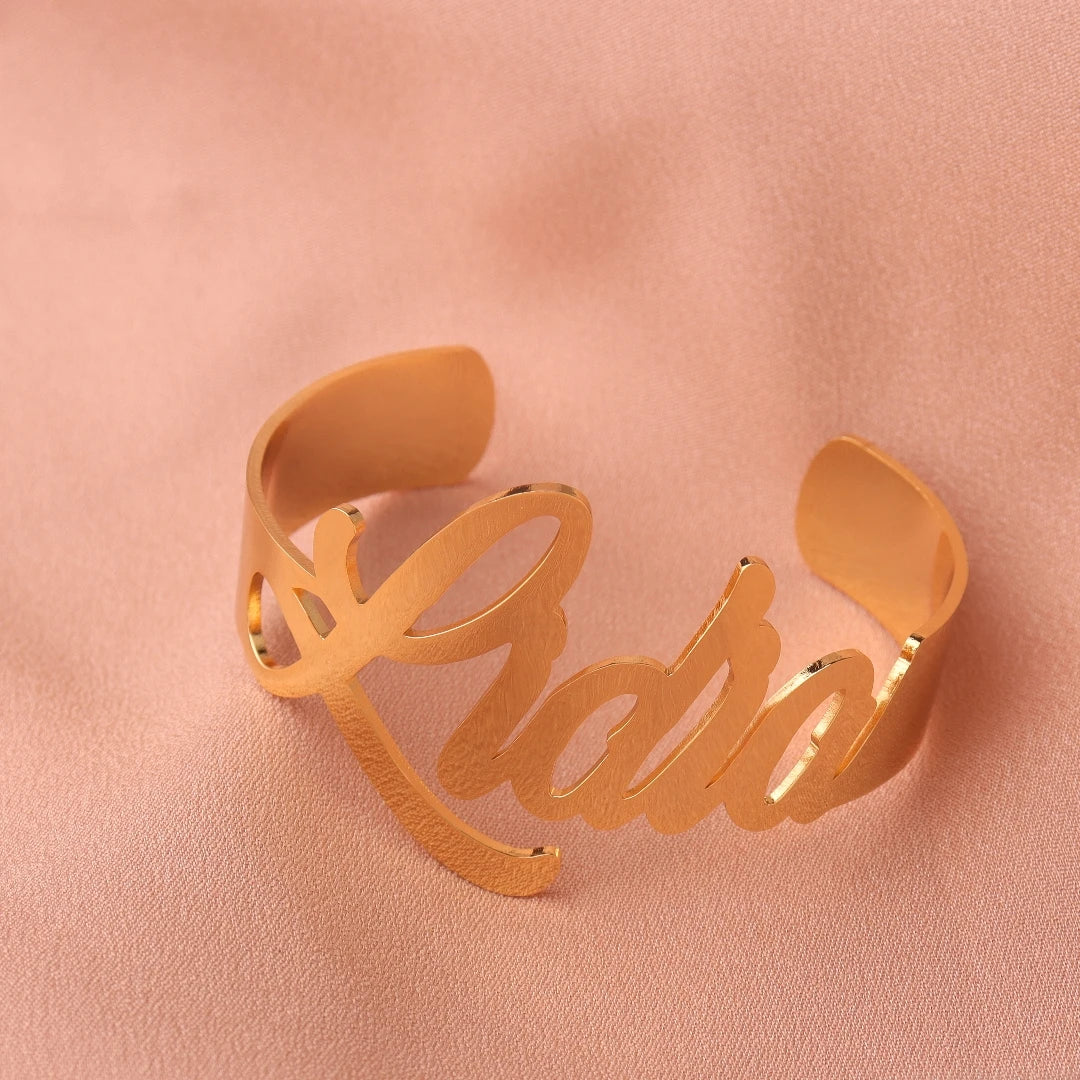 Personalized Name Bangle Bracelet