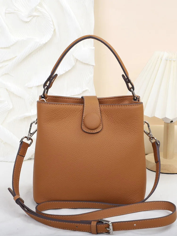First Layer Cowhide Leather Crossbody Bag