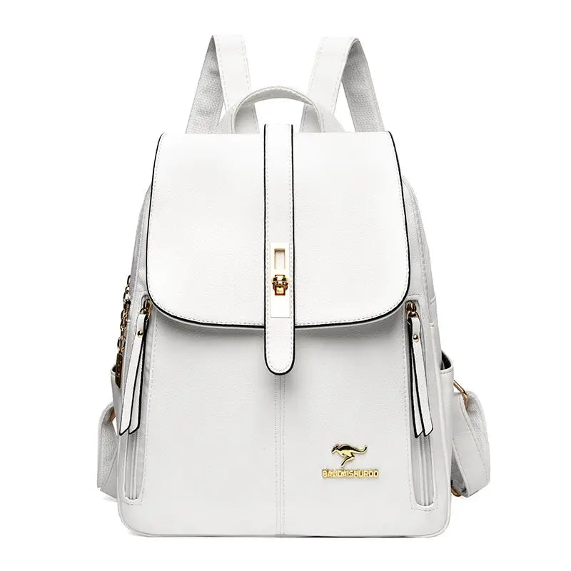 Vintage Leather Backpack for Women