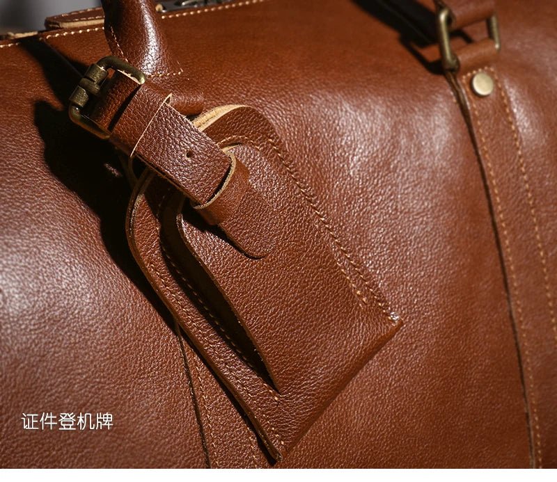 Genuine Leather Luxury Duffle Bag - Nitamoje