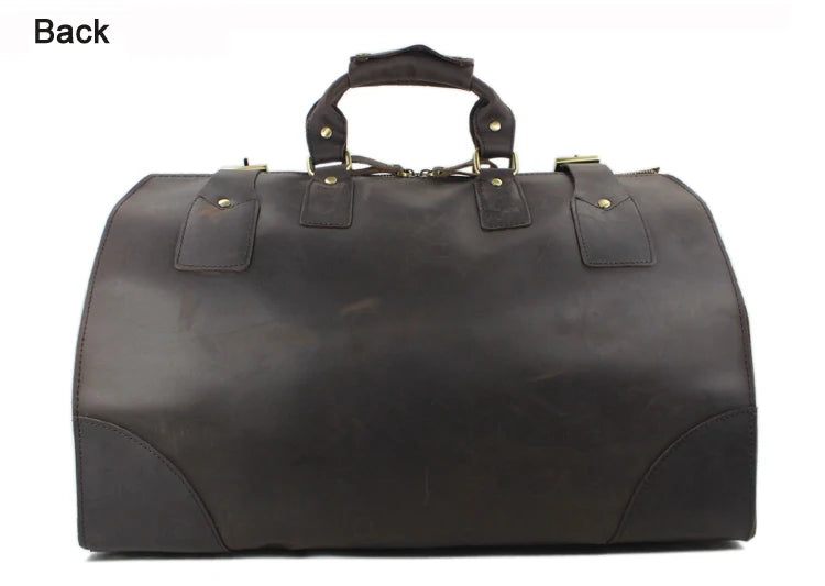 Vintage Crazy Horse Leather Duffle Bag