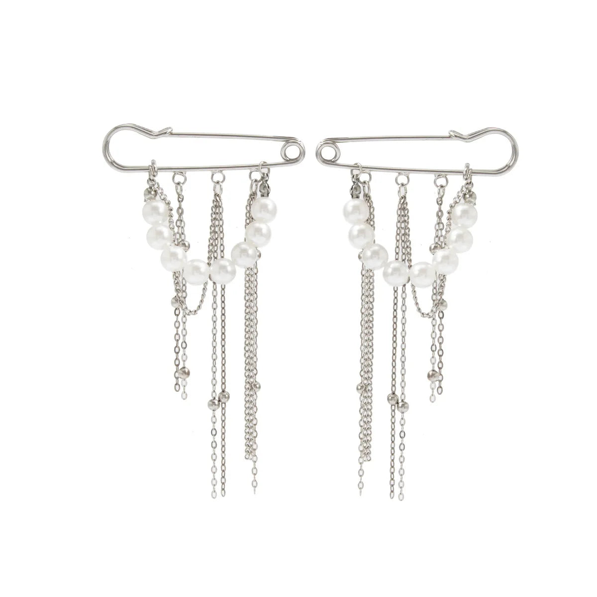 Retro Sweet Imitation Pearl Metal Chain Tassel Pendant Pin Pants Foot Chain  Creative Girl Fashion Sweet Fashion Jewelry