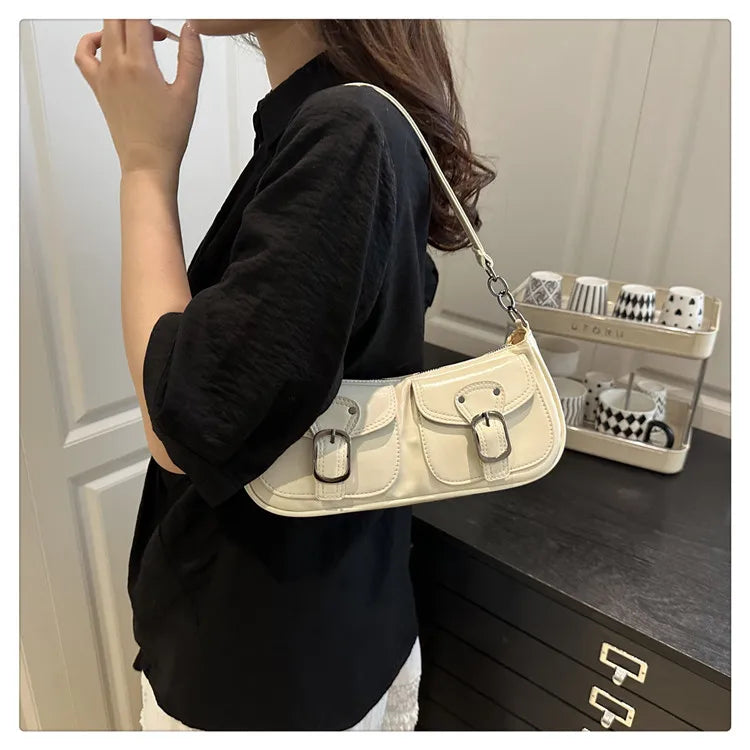 Y2K Vintage Double Pocket Underarm Clutch Purse