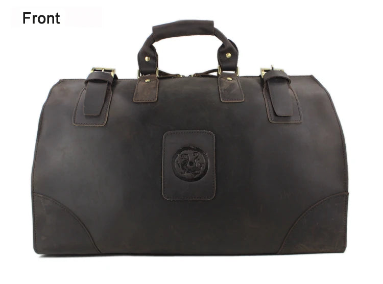 Vintage Crazy Horse Leather Duffle Bag