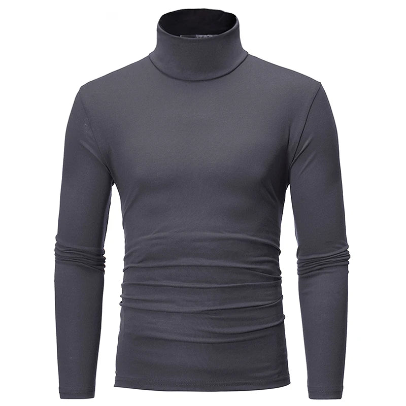Thermal Underwear Tops Men Winter Clothes Thermal Shirt Autumn Men's Winter Tights High Neck Thin flattering Fit Long Sve T-shirt