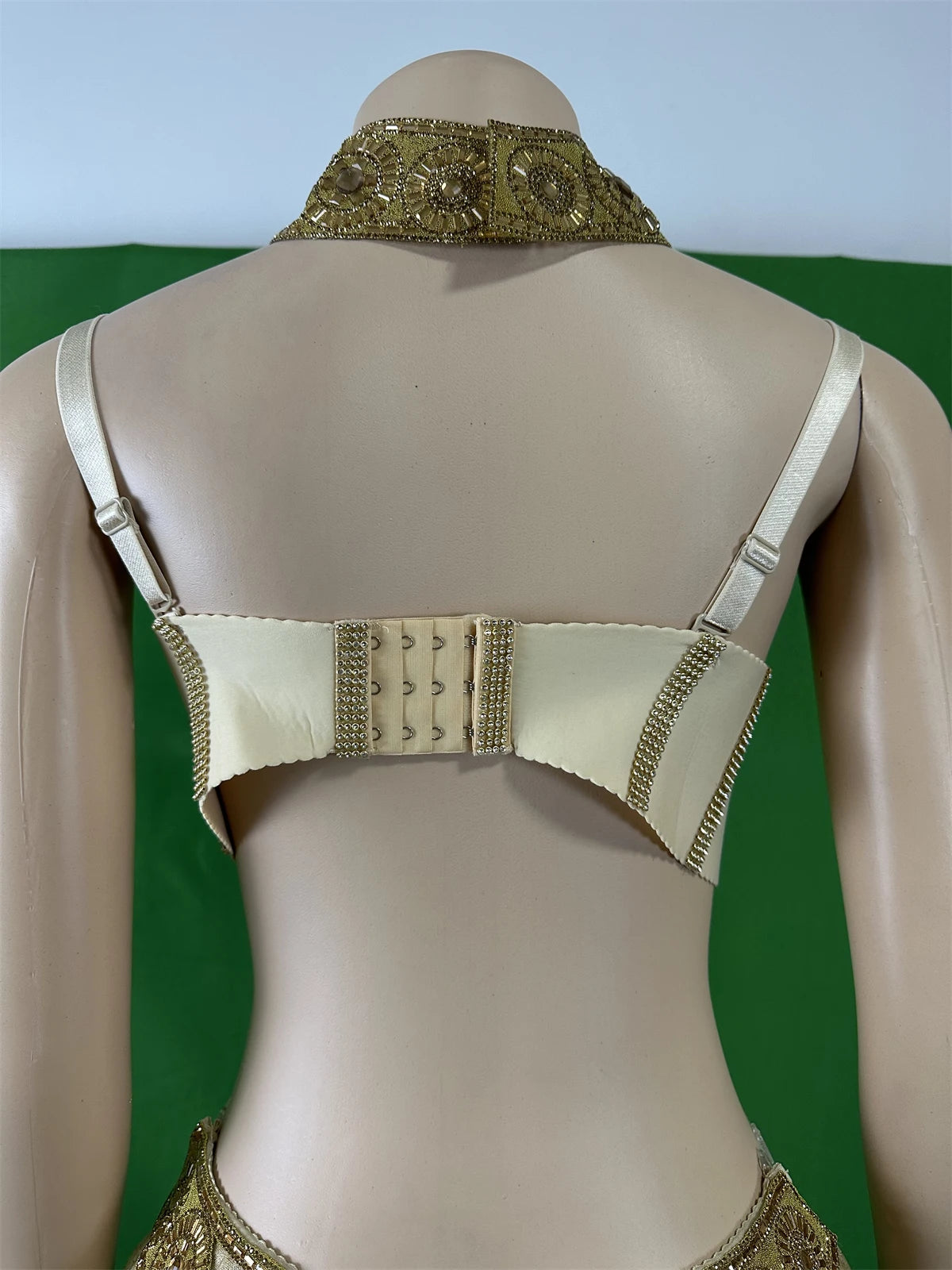 Women's Dance Bikini Set Rhinestone Crystal Mermaid Stage Wear