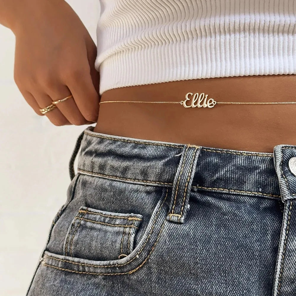 Personalized Name Body Chain