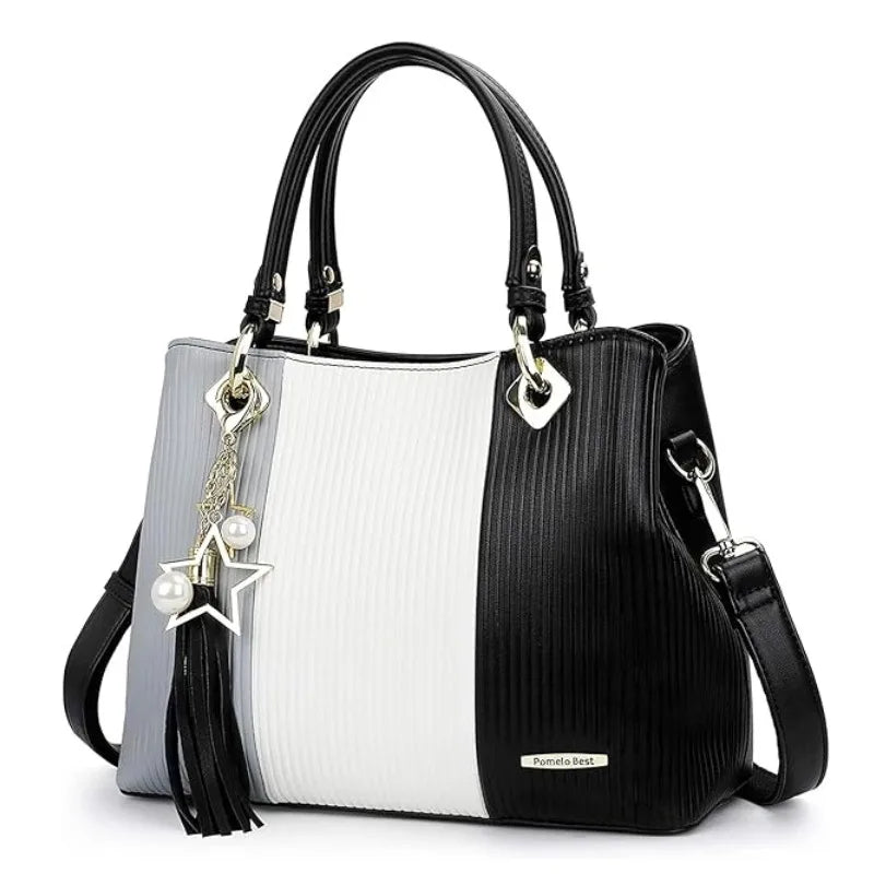 PU Leather Waterproof Multi-Pocket Tote Bag