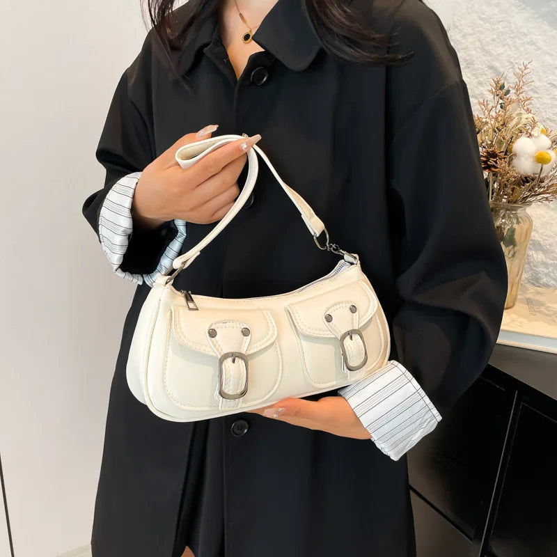 Y2K Vintage Double Pocket Underarm Clutch Purse