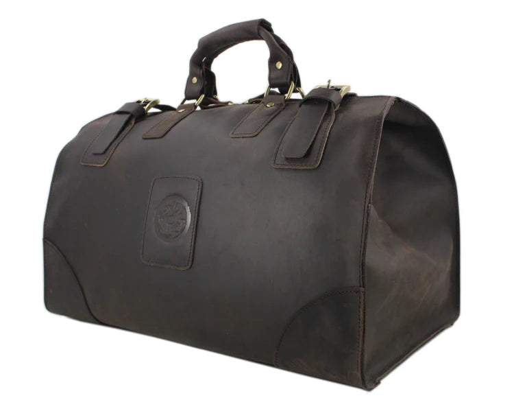 Vintage Crazy Horse Leather Duffle Bag