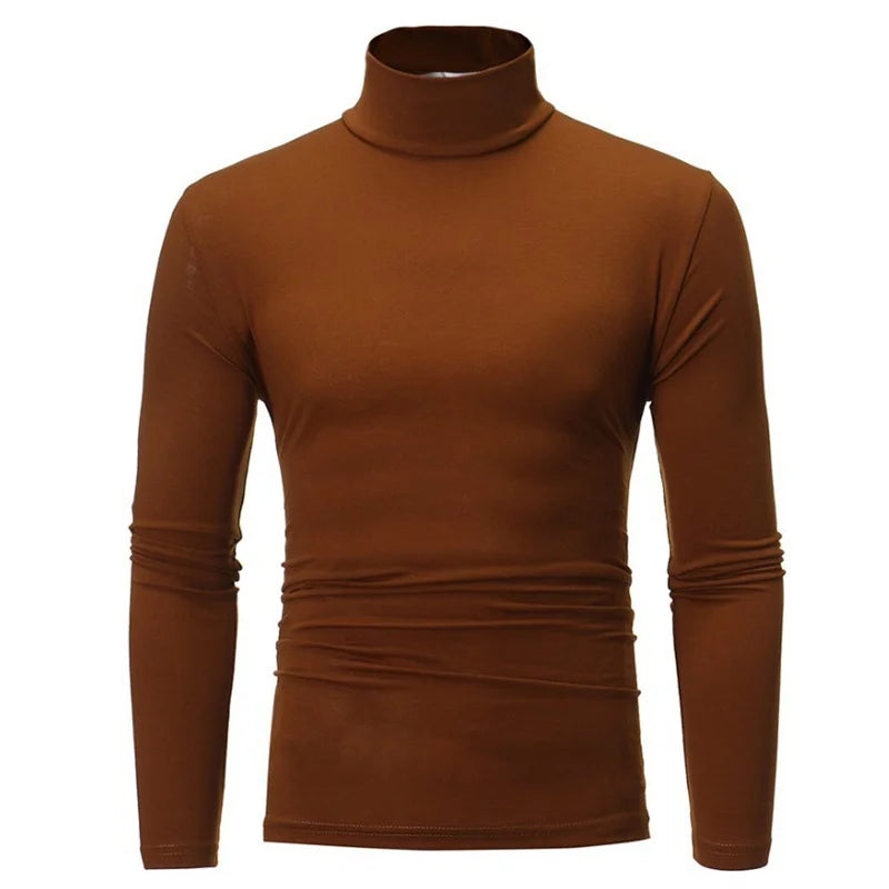 Thermal Underwear Tops Men Winter Clothes Thermal Shirt Autumn Men's Winter Tights High Neck Thin flattering Fit Long Sve T-shirt