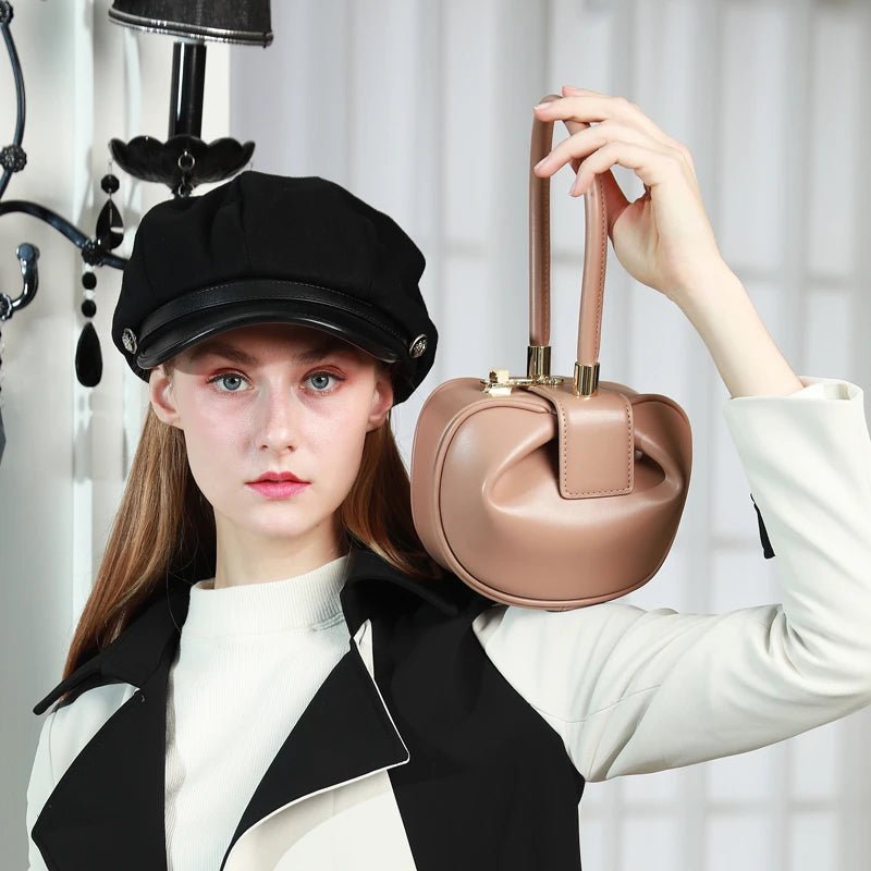 Hifashion Cowhide Mini Cloud Dumpling Evening Clutch - Nitamoje