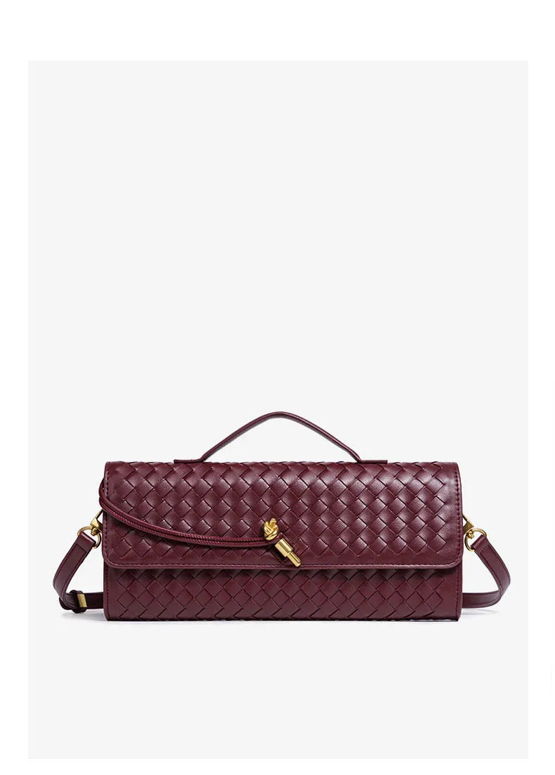 Handwoven Accordion Monk Strap Clutch Bag