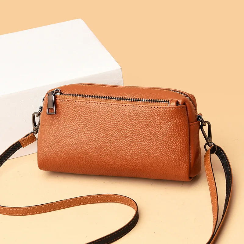 Genuine Cowhide Leather Shoulder Bag