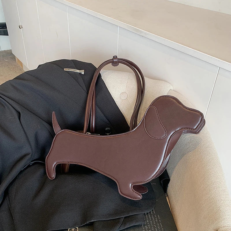 3D Dachshund Novelty Shoulder Bag