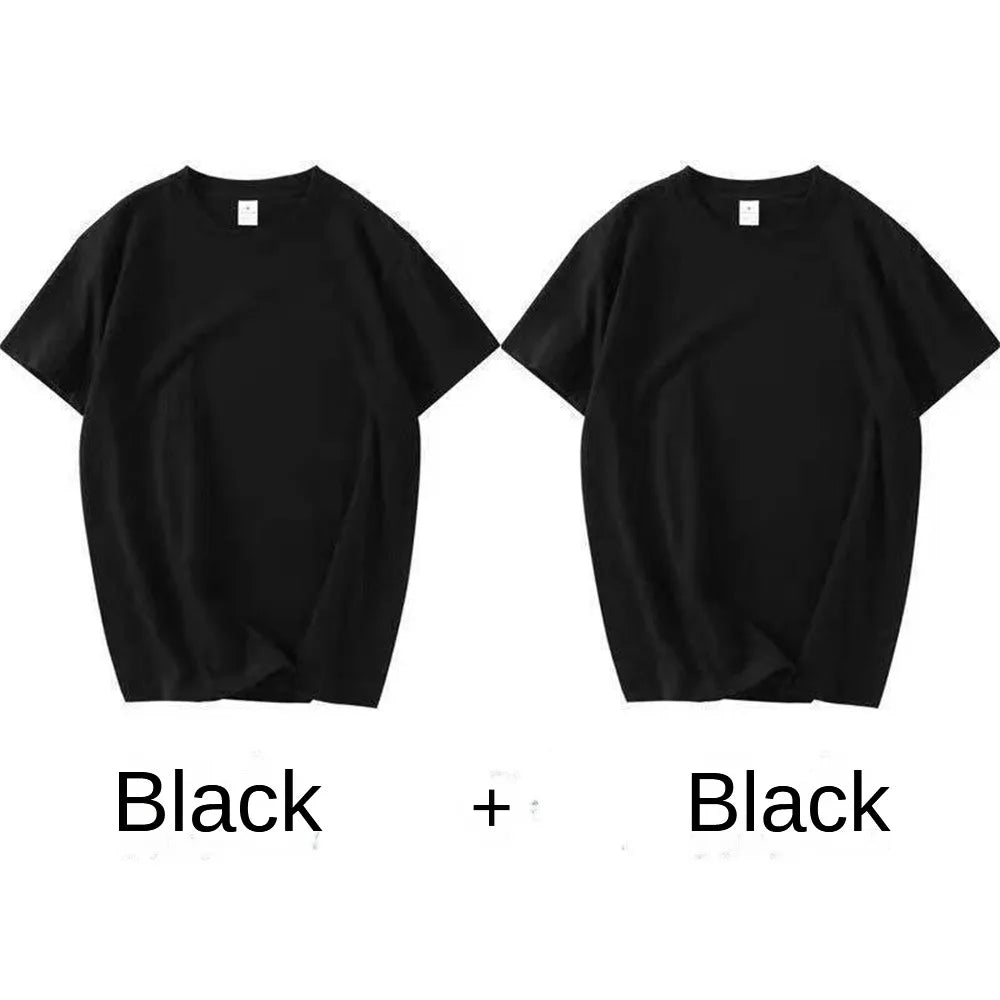 2-Pack Cotton Couple T-Shirts | Unisex Short Sve Tees