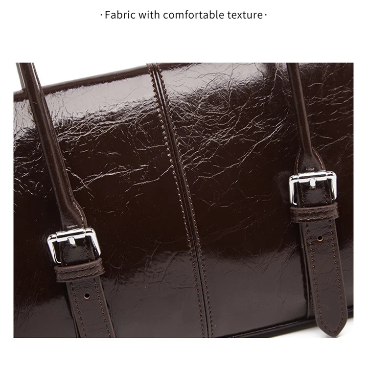 Women's Oversized Genuine Leather Retro Underarm Shoulder Bag