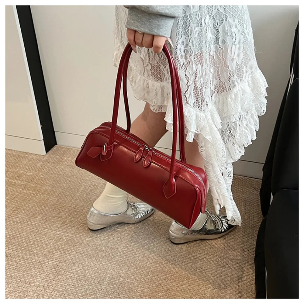 Long-Handle Baguette Retro Shoulder Tote