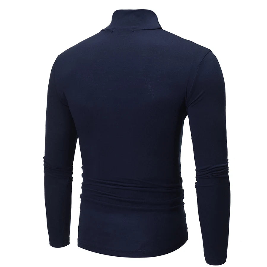 Thermal Underwear Tops Men Winter Clothes Thermal Shirt Autumn Men's Winter Tights High Neck Thin flattering Fit Long Sve T-shirt