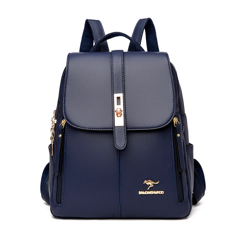 Vintage Leather Backpack for Women