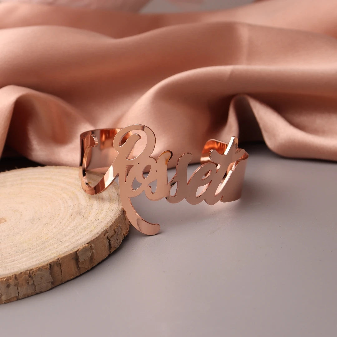 Personalized Name Bangle Bracelet