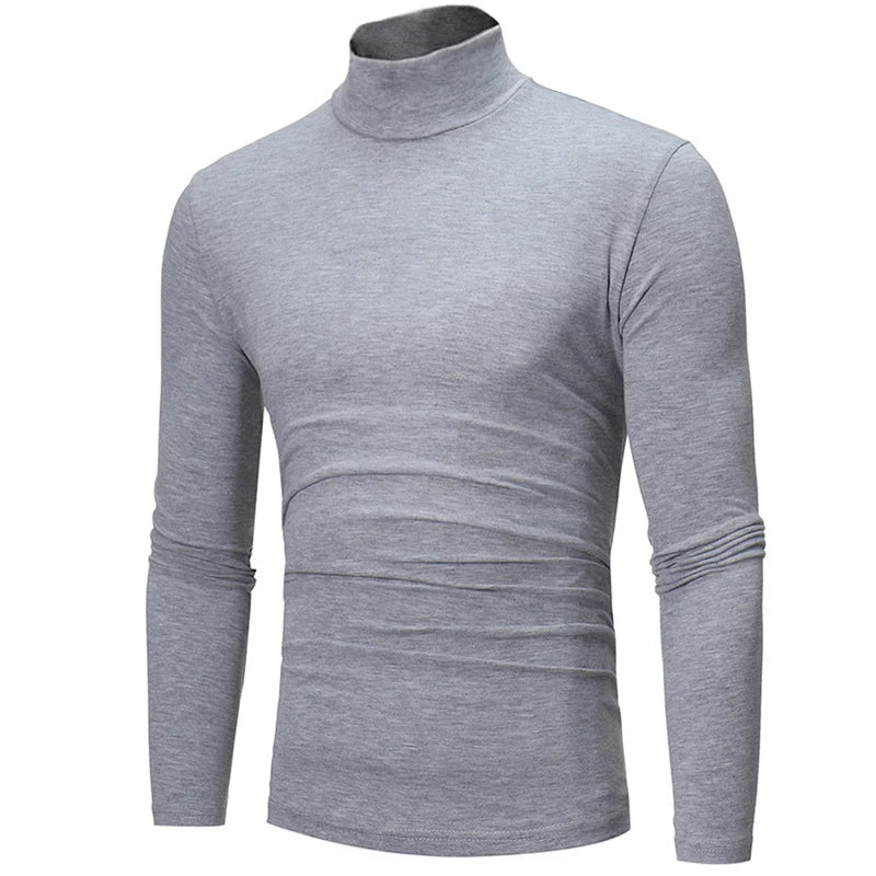 Thermal Underwear Tops Men Winter Clothes Thermal Shirt Autumn Men's Winter Tights High Neck Thin flattering Fit Long Sve T-shirt