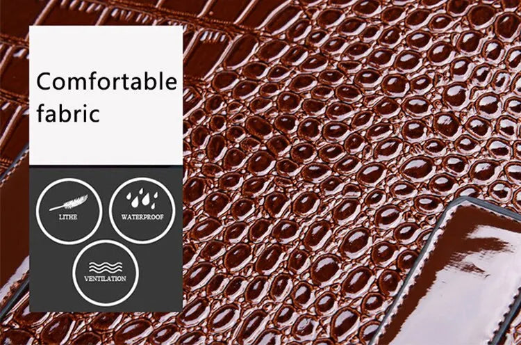 Luxury Vintage Crocodile Pattern Large Tote Bag