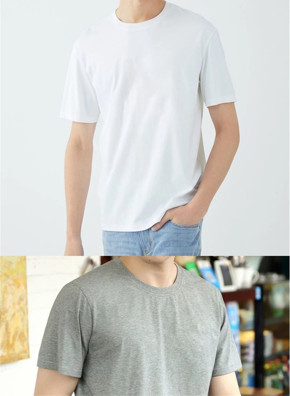 2-Pack Cotton Couple T-Shirts | Unisex Short Sve Tees