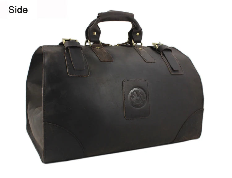 Vintage Crazy Horse Leather Duffle Bag
