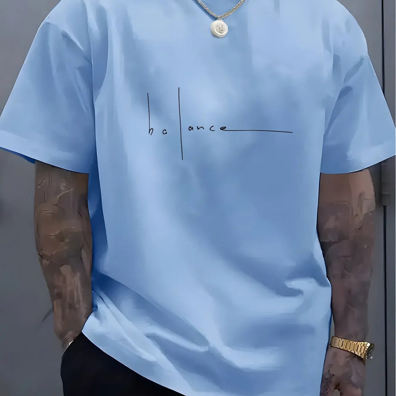 Men's Cotton Graphic Print Crew Neck T-Shirt