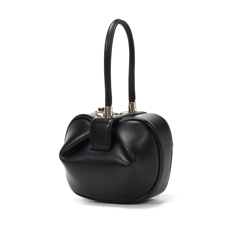 Hifashion Cowhide Mini Cloud Dumpling Evening Clutch