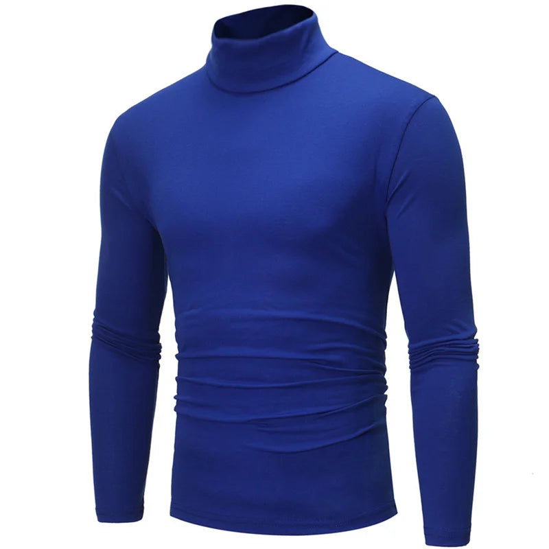 Thermal Underwear Tops Men Winter Clothes Thermal Shirt Autumn Men's Winter Tights High Neck Thin flattering Fit Long Sve T-shirt