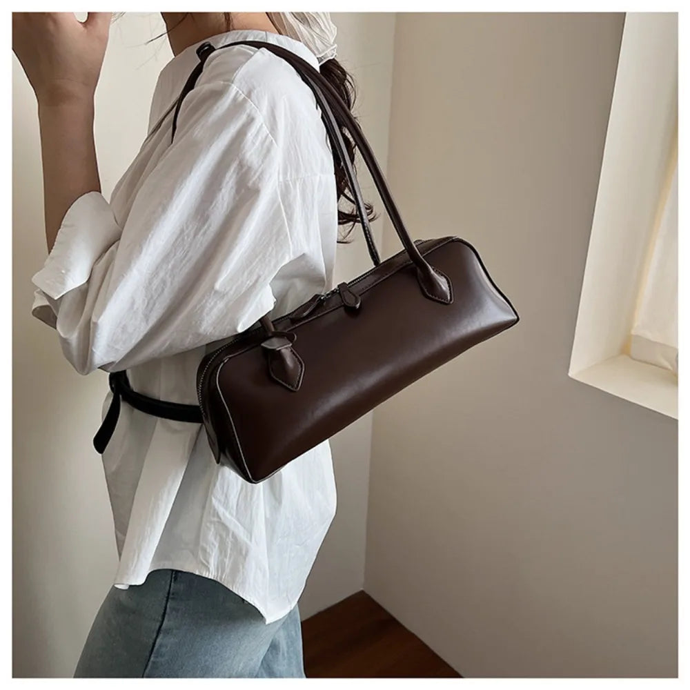 Long-Handle Baguette Retro Shoulder Tote