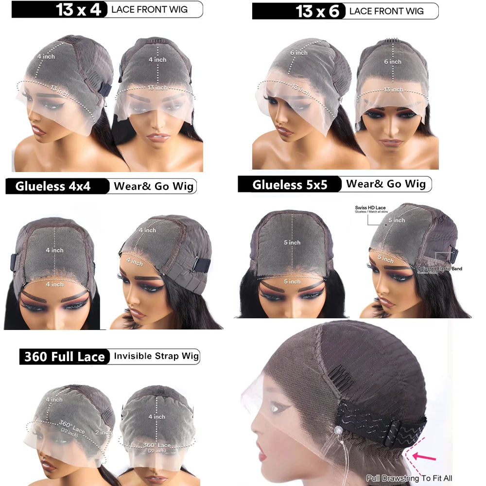 Glueless 360 Full Lace Drawstring Wig