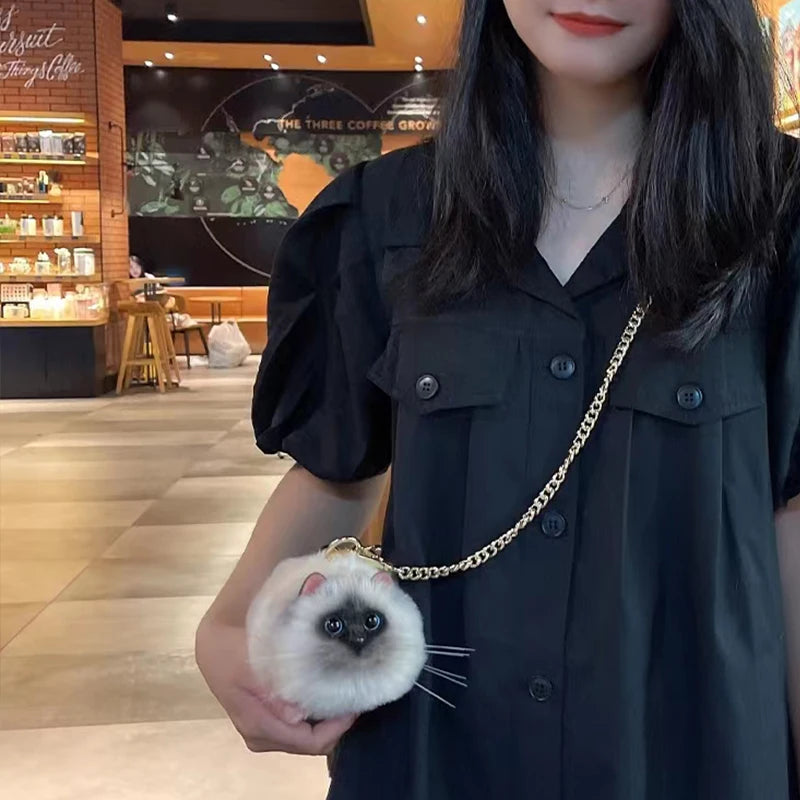 Siamese Cat Underarm Shoulder Bag