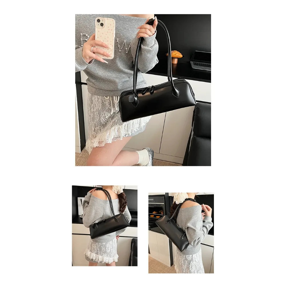 Long-Handle Baguette Retro Shoulder Tote