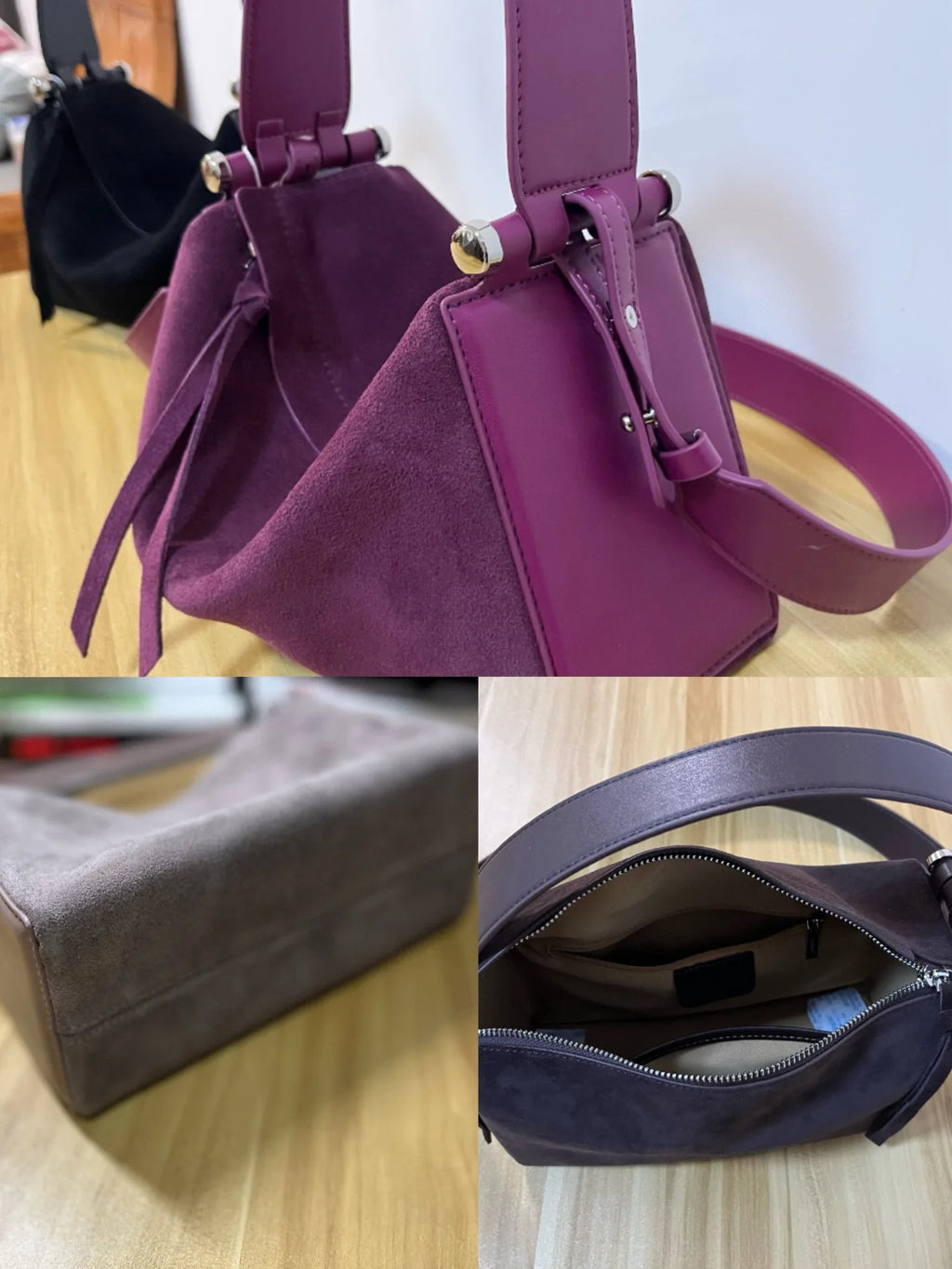 Niche Luxury Cowhide Wide Strap Large Capacity Shoulder Bag
