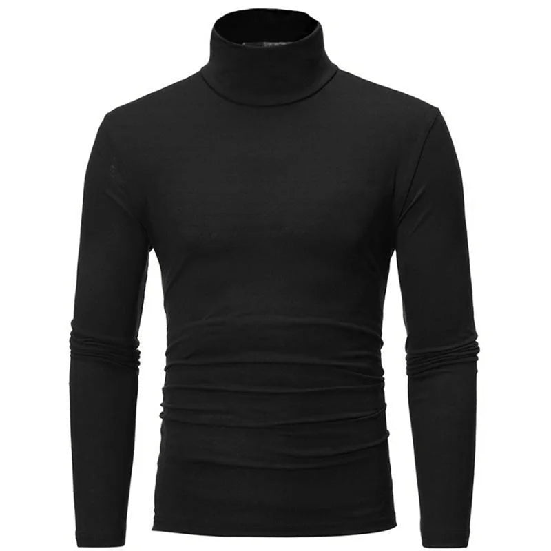 Thermal Underwear Tops Men Winter Clothes Thermal Shirt Autumn Men's Winter Tights High Neck Thin flattering Fit Long Sve T-shirt