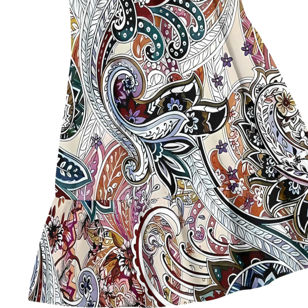 Spring And Summer Women's Dresses, Fashionable 3D Printed Casual Dresses, Sleeveless Round Neck Versatile Dresses.