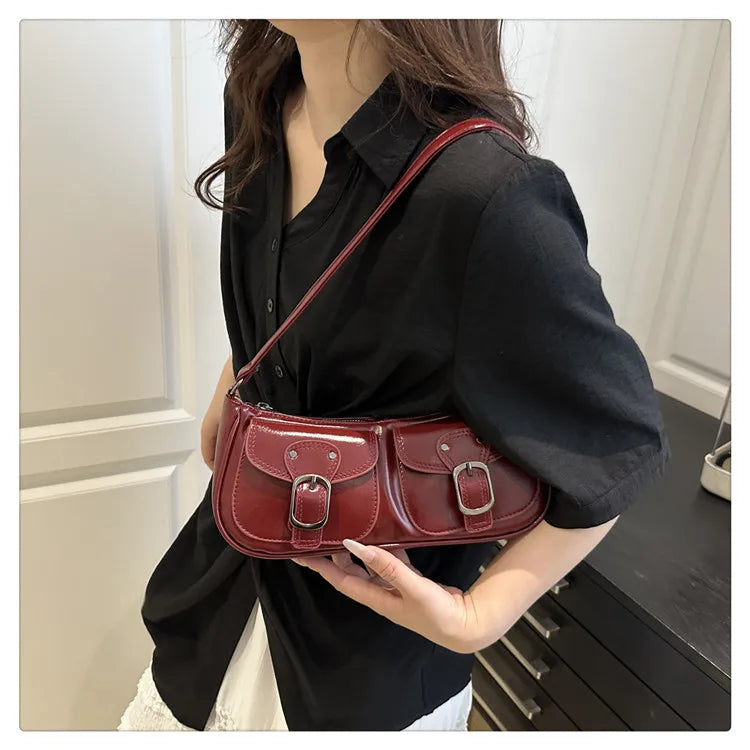 Y2K Vintage Double Pocket Underarm Clutch Purse