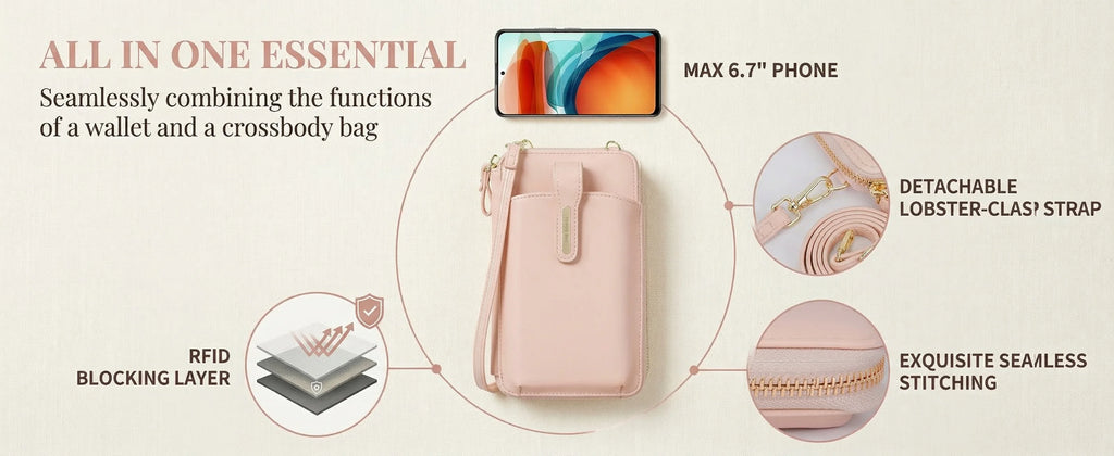 Mini Waterproof Leather Crossbody Phone Bag