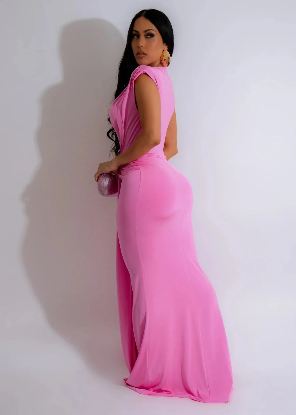 Dress Women Long Dresses Deep V Neck Sleeveless Solid flattering Fit Tight Waist elegant Elegant Splice Hip Wrap Temperament Vestidos