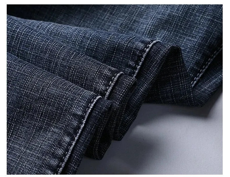 Wthin Business Men's Jeans | Casual Straight Stretch Fashion Classic Blue Black Denim Trousers