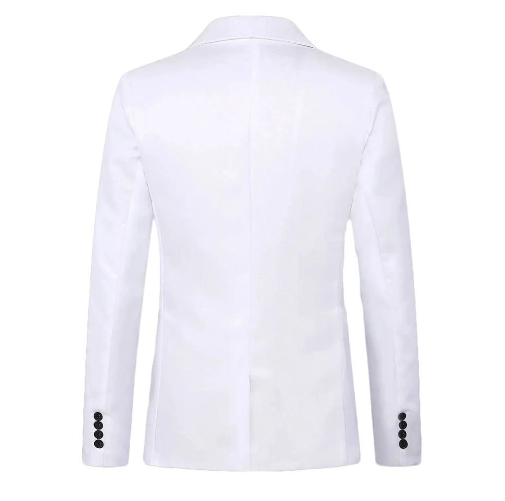 Men's Trendy Leisure Boutique Suit Jacket  Autumn Casual Business flattering Fit Non-ironing Single Button Suit Solid Formal Blouse